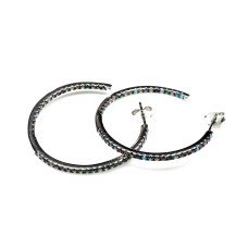 Обеци халки с цветни циркони